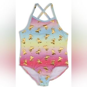 Young Hearts Swim Girls Size 4T  Golden Hearts And Horses